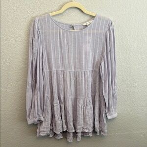 American Eagle Outfitters Purple Tiered Blouse Size Small